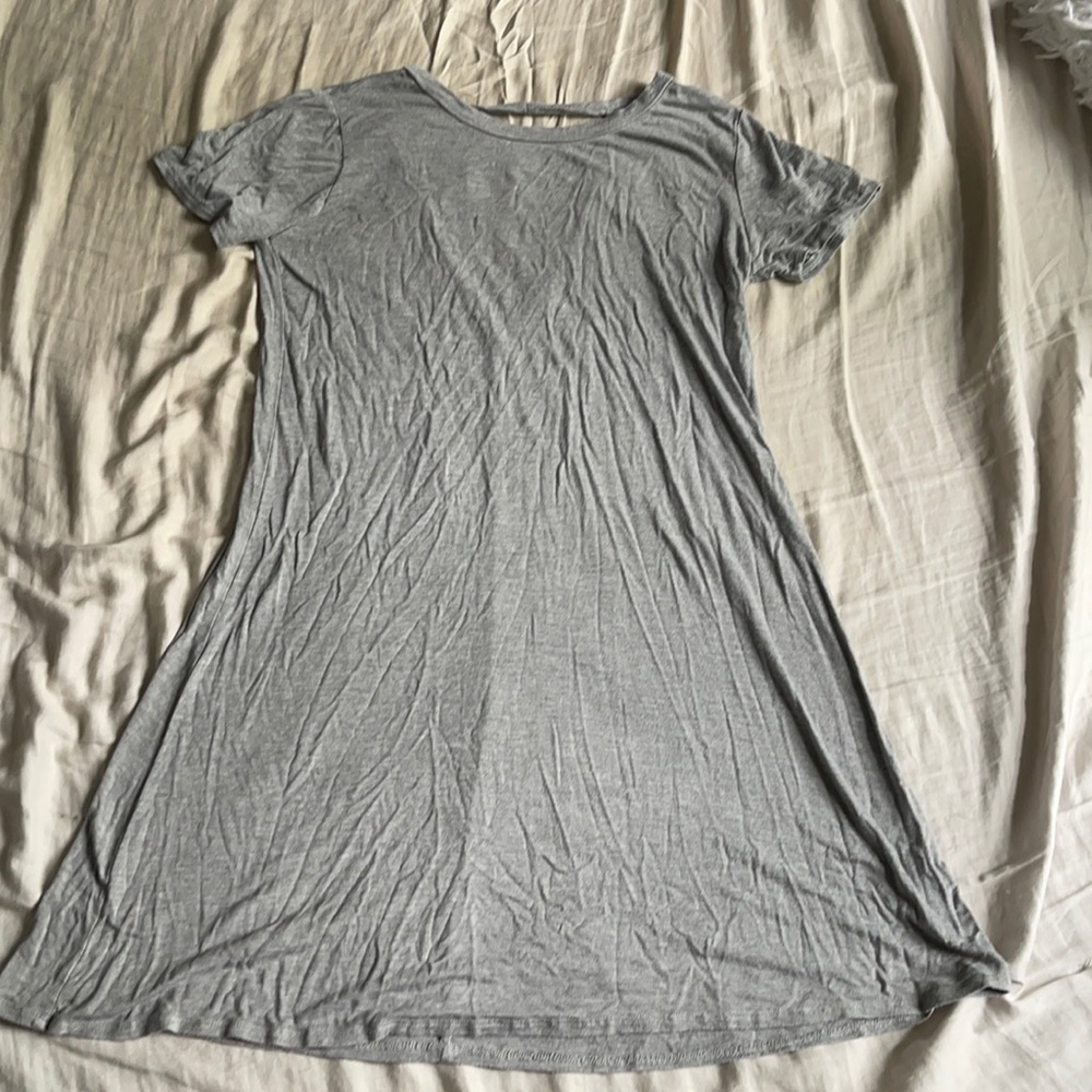 Gray flowy dress